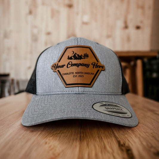 Custom Order Leather Patch Hat